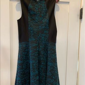 Sleeveless black/teal dress. Was in a stitch fix. Complementary to all!